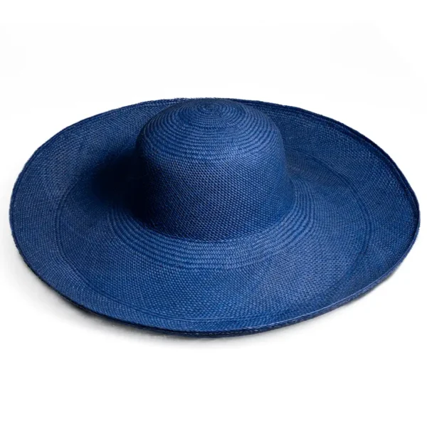 montecristi panama hat fedora navy band handwoven ecuador