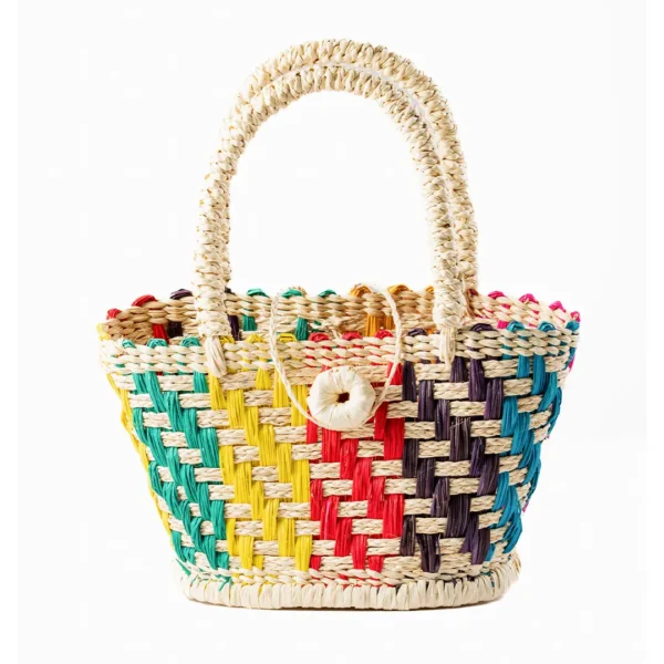 natural handwoven straw tote bag ecuador