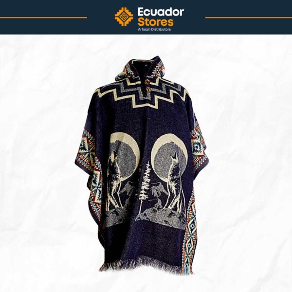 Poncho Alpaca Figure Wolves with moon wholesale