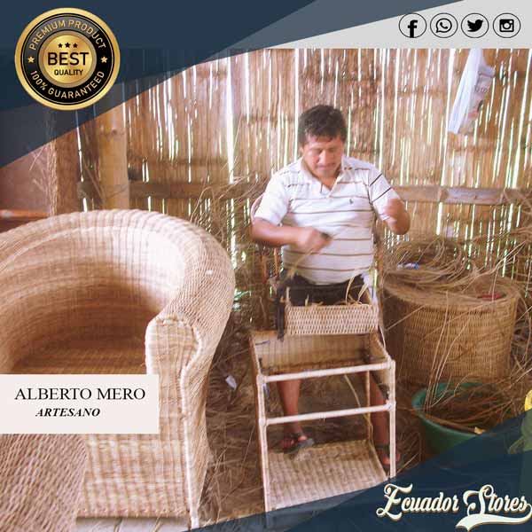 Proceso de materia prima de paja toquilla