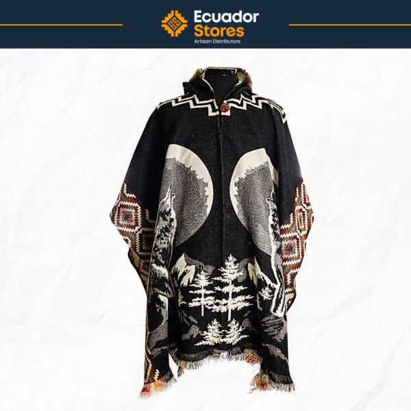 alpaca poncho figure double wolf with moon wholesale