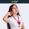 floral organic ivory fiber necklace wholesale