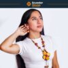 floral organic ivory fiber necklace wholesale