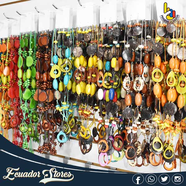 tagua necklaces of various colors