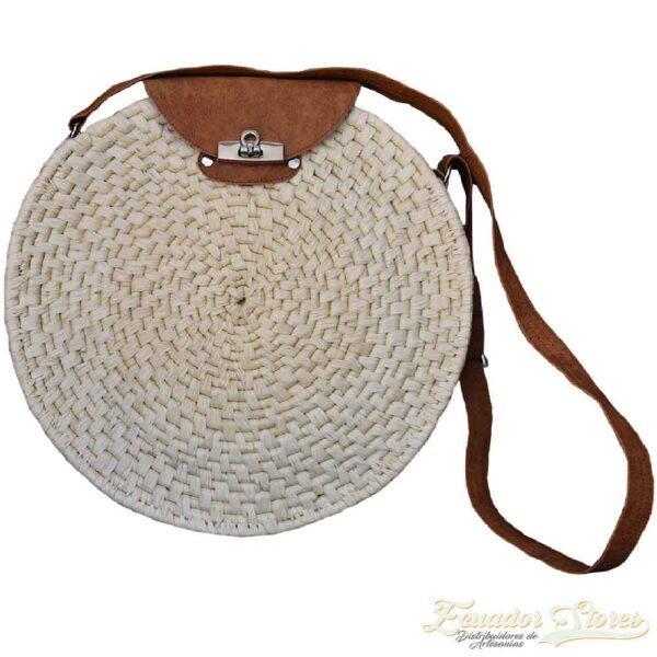 Bag made of toquilla straw and leather